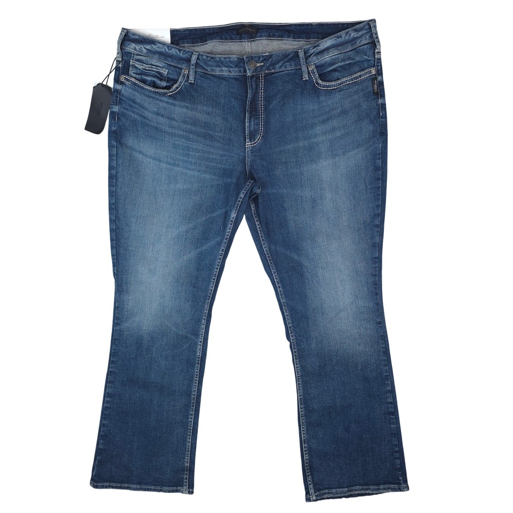 Silver Jeans Suki Slim Boot Womens 24 (45x31) Blue Mid Rise Curvy Western Y2K